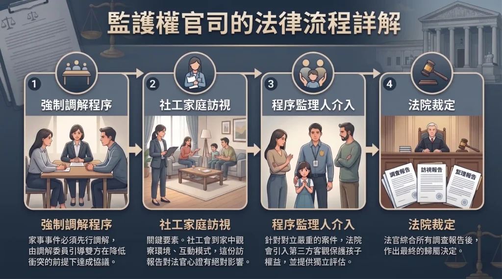 監護權官司的法律流程詳解